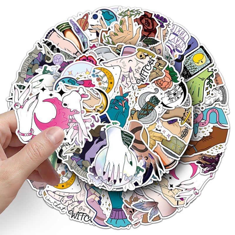 50Pcs High Quality Vinyl Waterproof Cartoon Animal Sticker Decorations Gothic Hand Sticker