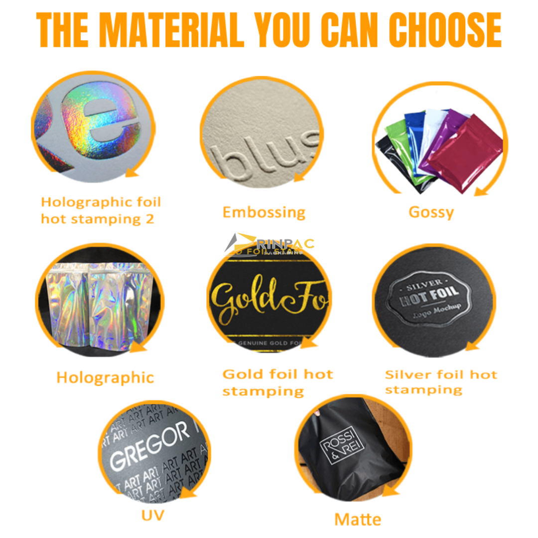 Foil Packaging Roll Labels Stickers Kiss Cut Label Stickers Gold Vinyl Self Adhesive Waterproof Custom Printed Logo