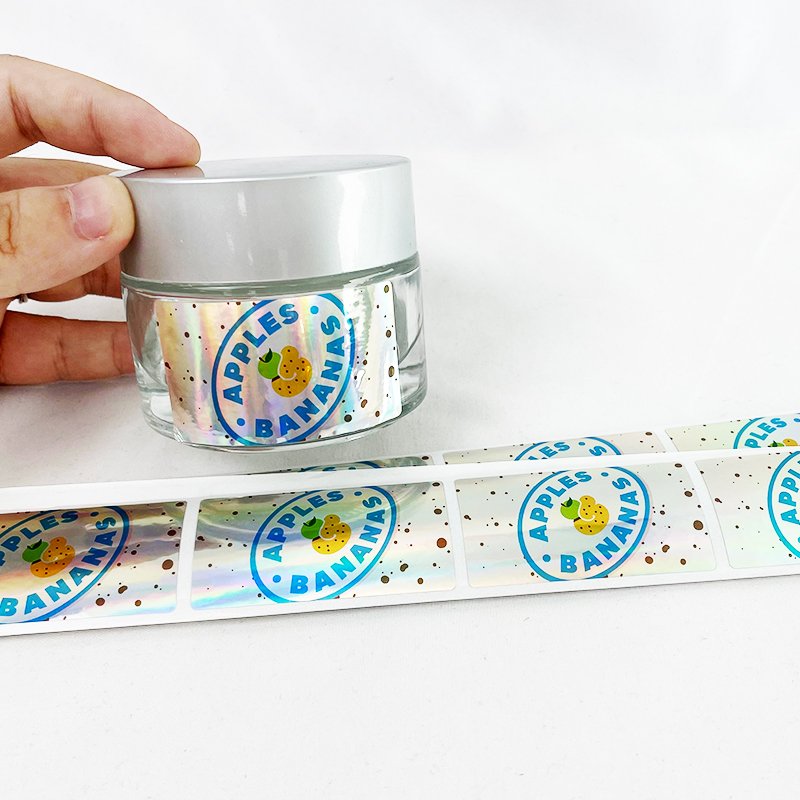 Custom printed Deluxe wholesale vinyl holographic laser label packaging stickers