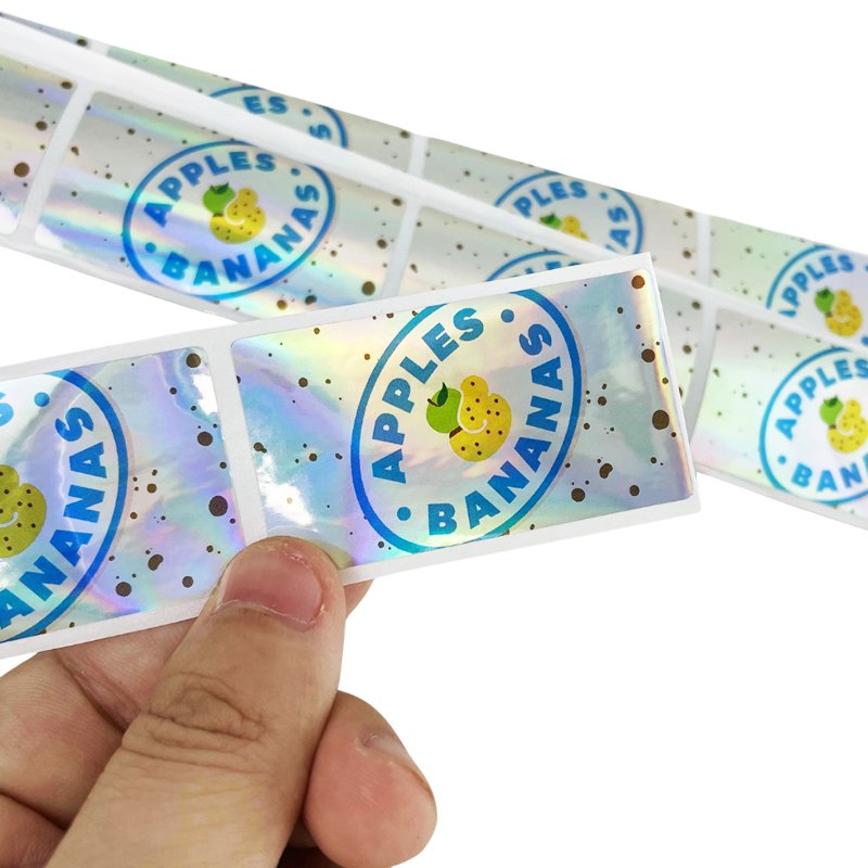 Custom printed Deluxe wholesale vinyl holographic laser label packaging stickers