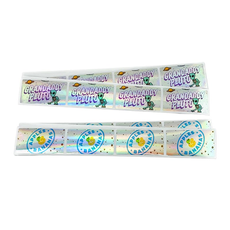 Custom printed Deluxe wholesale vinyl holographic laser label packaging stickers