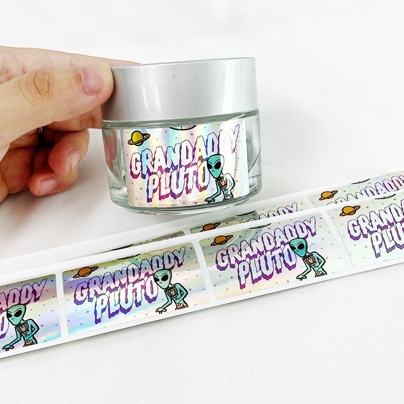 Custom printed Deluxe wholesale vinyl holographic laser label packaging stickers