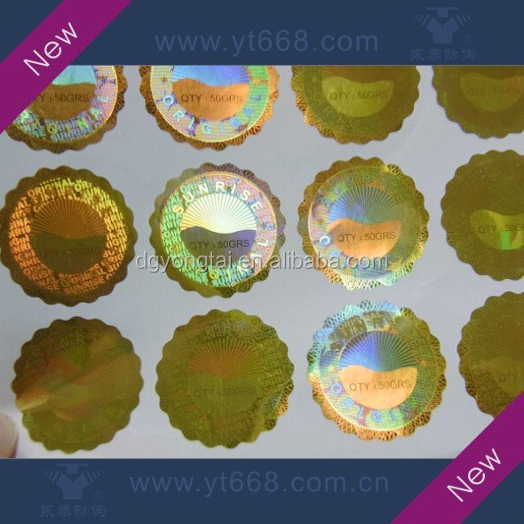 Silkscreen printing cartoon logo security hologram sticker hologram sticker