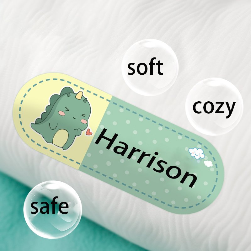 Factory direct supply cartoon name stickers washable name stickers name tag sticker