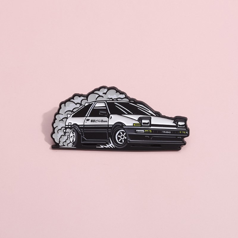 Wholesale oil painting landscape car travel metal badge stock fashion cartoon car soft enamel pins