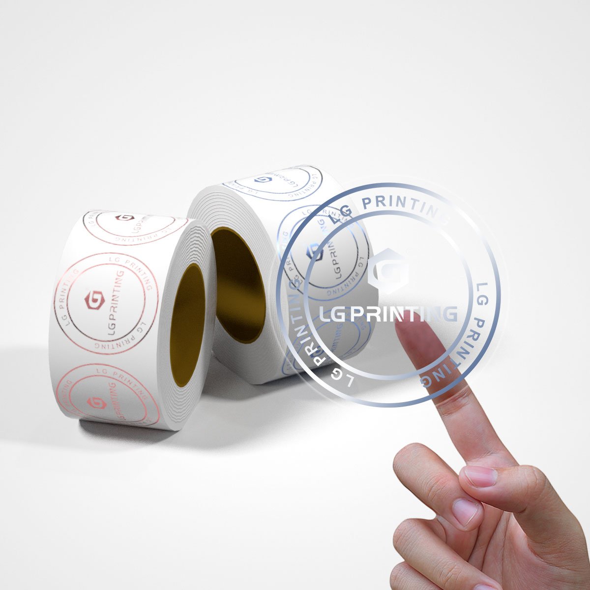 Manufacture custom stickers logo printing vinyl sticker paper sticker label roll