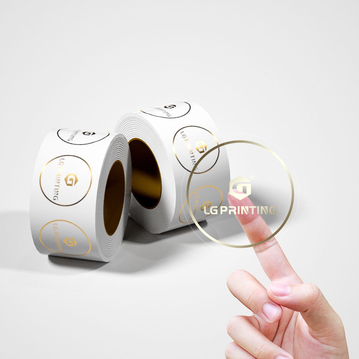 Manufacture custom stickers logo printing vinyl sticker paper sticker label roll