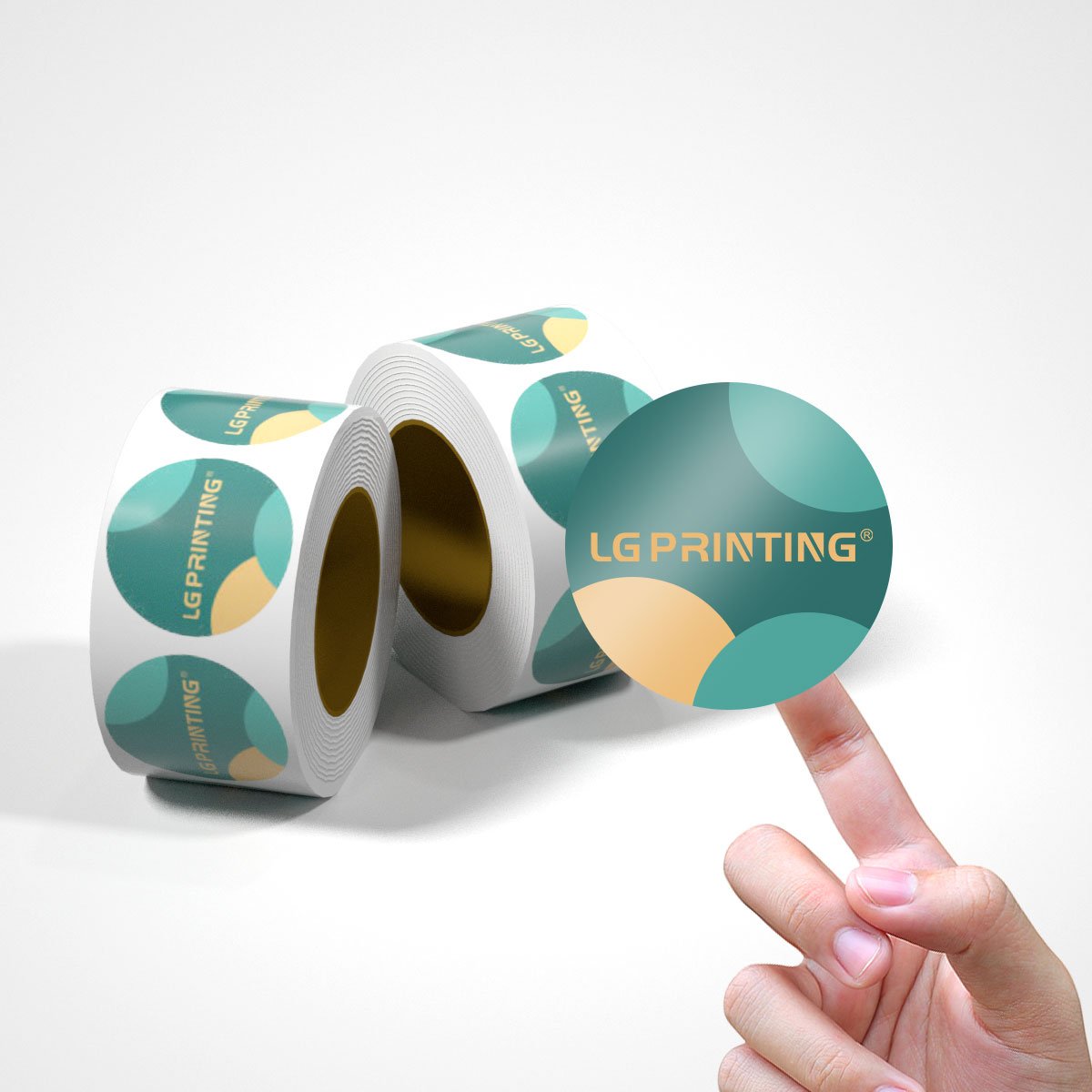 Manufacture custom stickers logo printing vinyl sticker paper sticker label roll