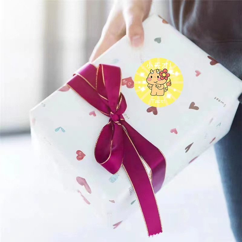 Custom DIY Cartoon Animals Encouraging Reward Sticker Toy Kawaii Words on Vinyl Roll for Students Teachers Made PVC PET Material