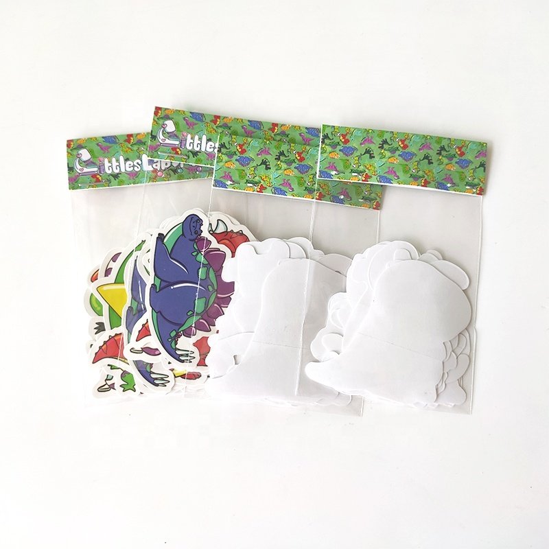 Custom High Quality PVC Vinyl Logo Die Cut Stickers Cartoon Promotion Sticker Pack with Header Card