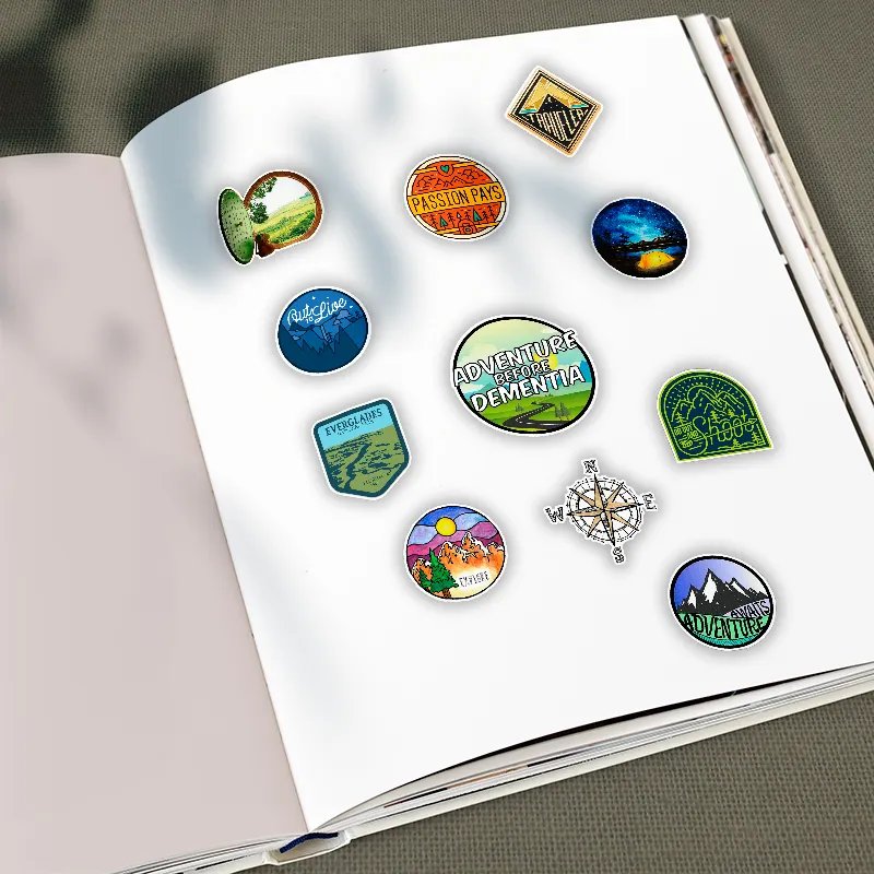 Outdoor Waterproof PVC Vinyl Brand Advertising Sticker Sheets Die Cut Adhesive Logo Custom Sticker