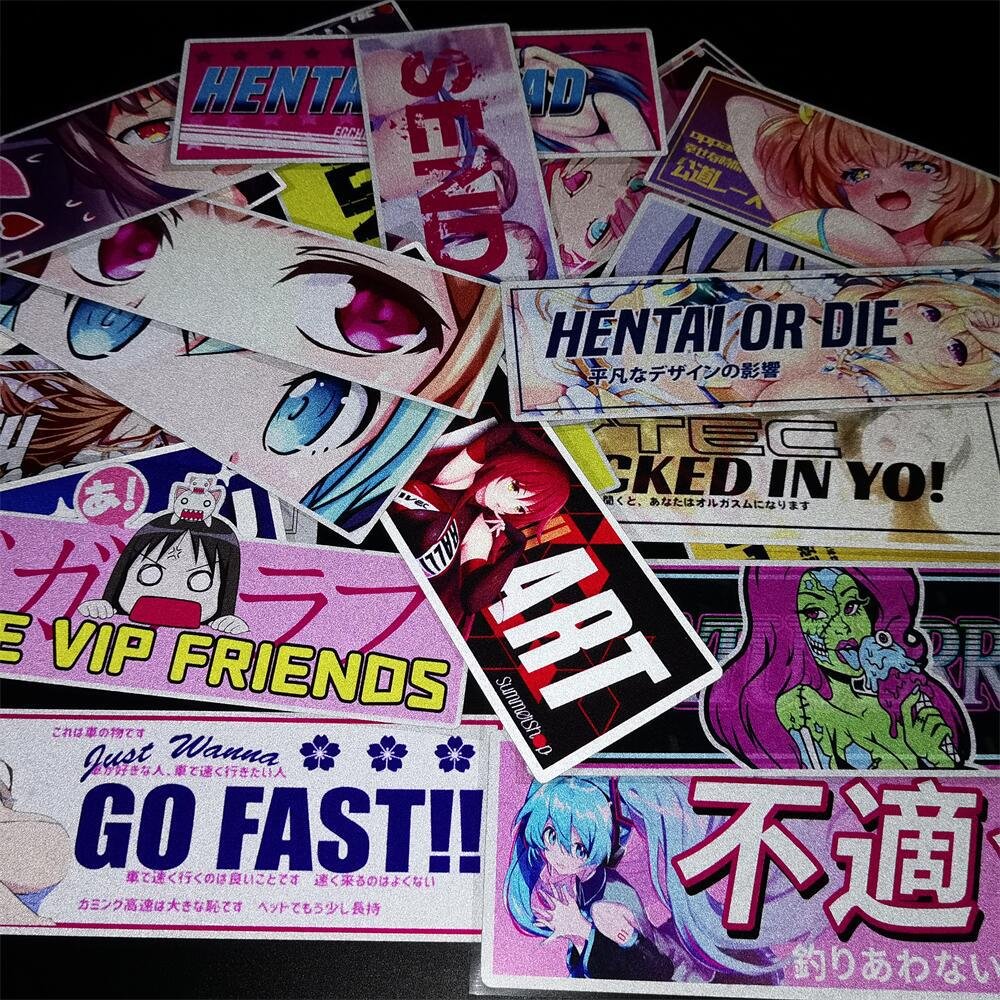 YYX Wholesale High Quality 90+ Designs One Piece Anime Motion Sticker Waterproof Decals For Cars Window