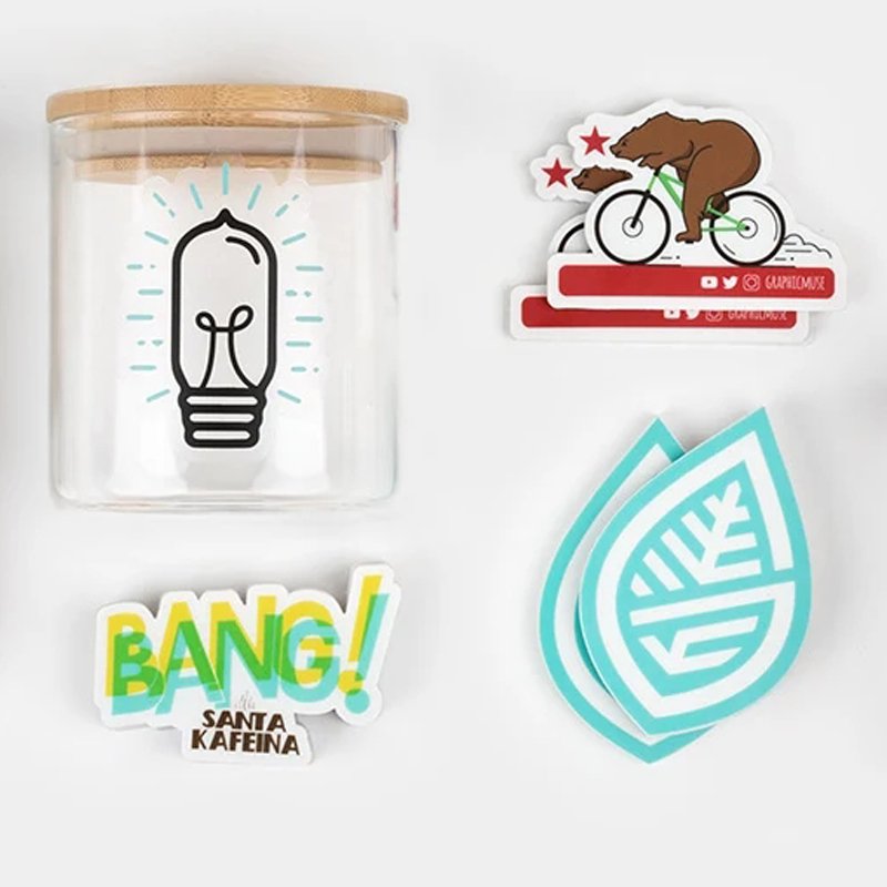 Custom holographic waterproof stickers printing logo label die cut anime cartoon cute stickers