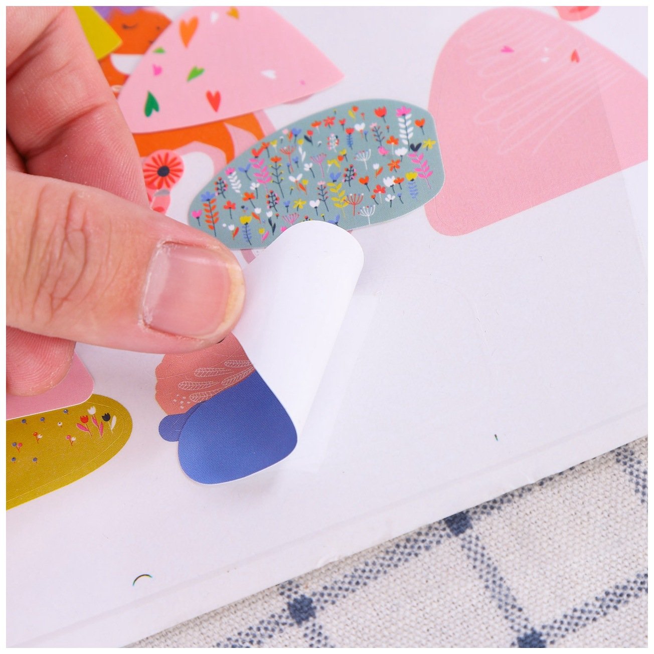 Custom holographic waterproof stickers printing logo label die cut anime cartoon cute stickers