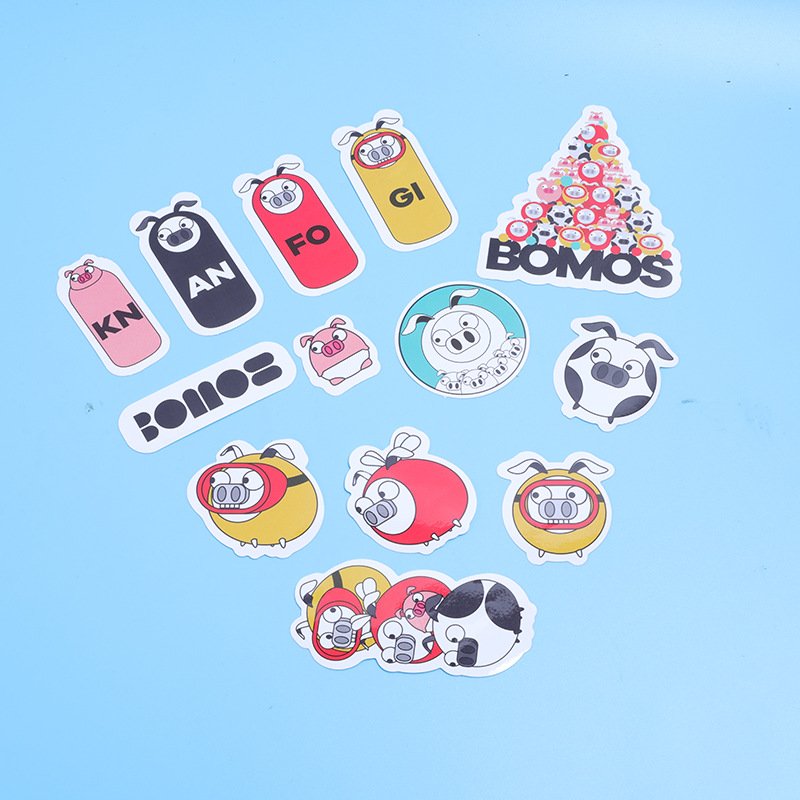 Custom holographic waterproof stickers printing logo label die cut anime cartoon cute stickers