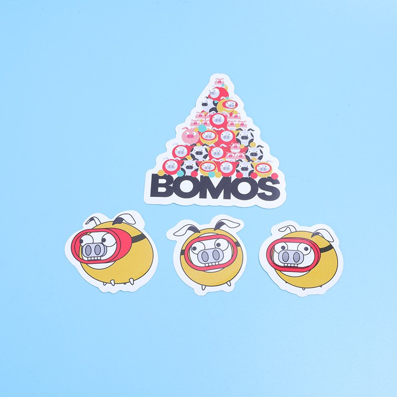 Custom holographic waterproof stickers printing logo label die cut anime cartoon cute stickers