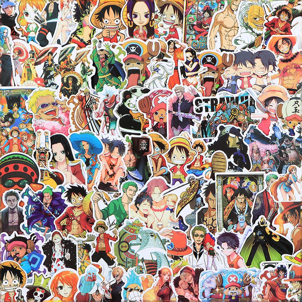 Waterproof PVC Anime Cartoons Stickers for Home Decoration Including Luggage Laptop Guitar Graffiti