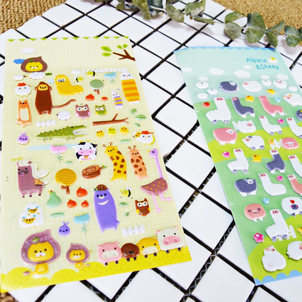 Custom Waterproof 3D Bubble Sticker Self-Adhesive PVC Foam Puffy Stickers Cartoon Puff Sticker