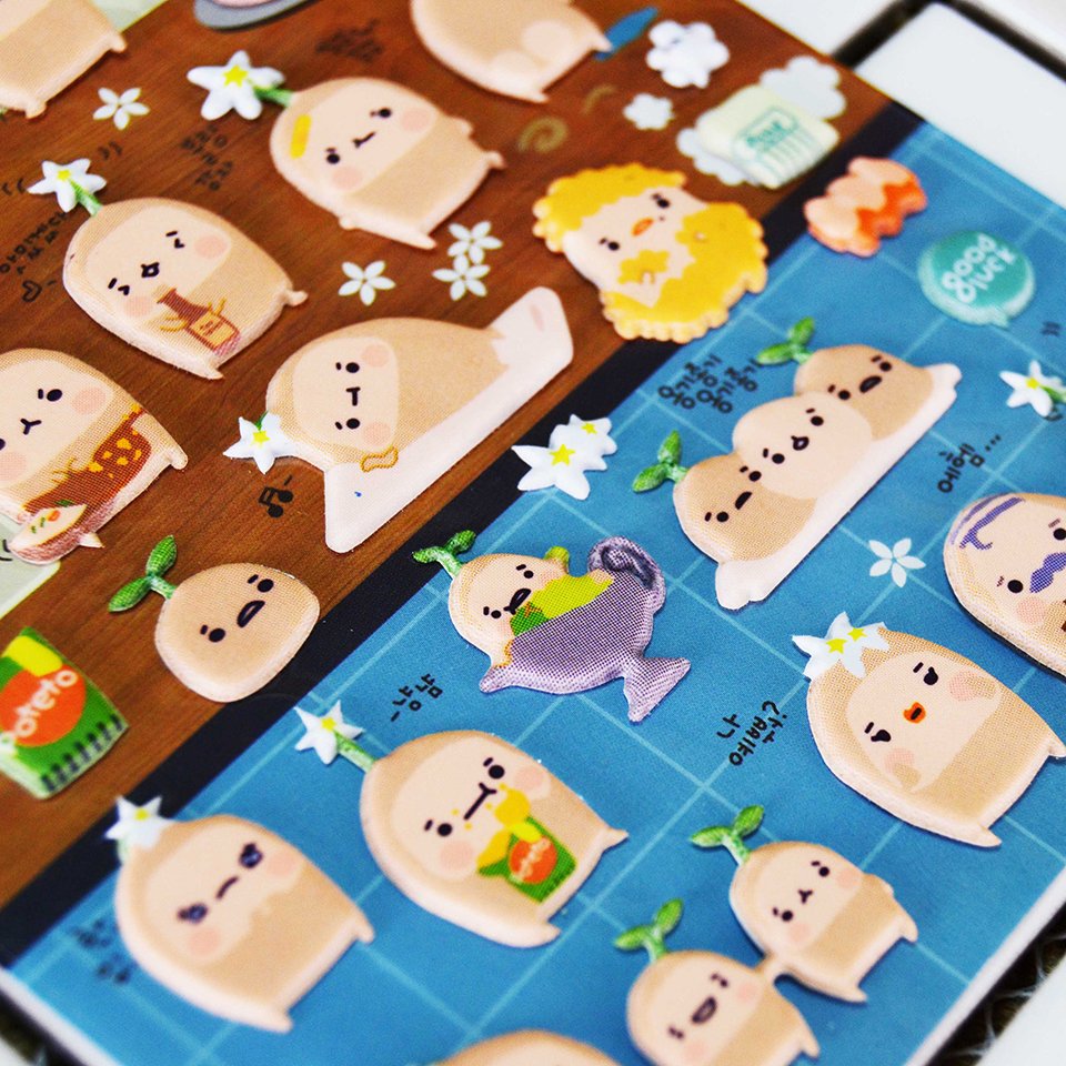 Custom Waterproof 3D Bubble Sticker Self-Adhesive PVC Foam Puffy Stickers Cartoon Puff Sticker