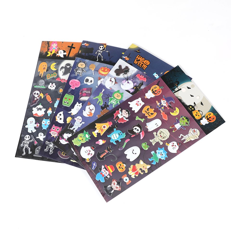 Custom Waterproof 3D Bubble Sticker Self-Adhesive PVC Foam Puffy Stickers Cartoon Puff Sticker