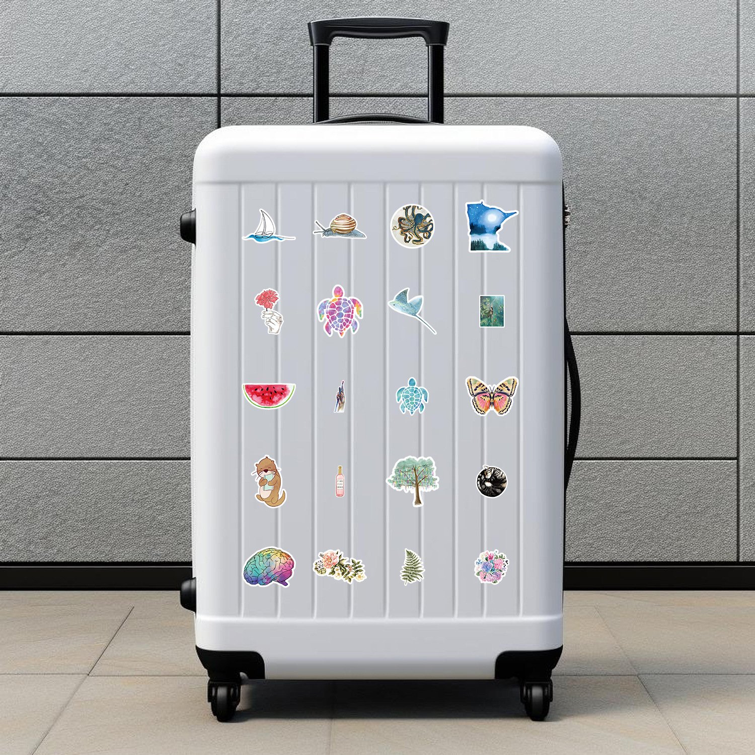 100Pcs Cute Watercolor VSCO Graffiti Stickers For Bottle Luggage Decor Cartoon Girl Home Wall Sticker