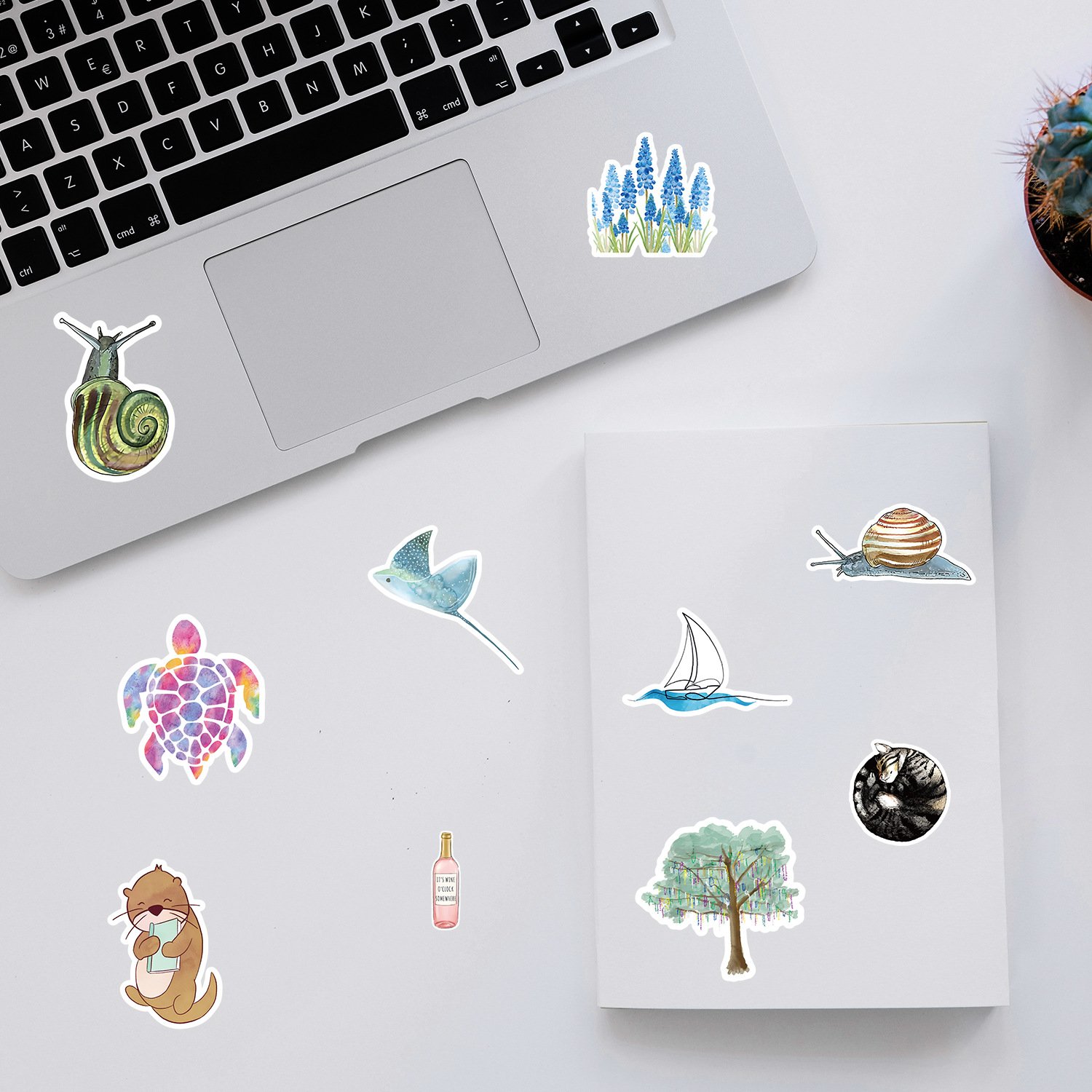 100Pcs Cute Watercolor VSCO Graffiti Stickers For Bottle Luggage Decor Cartoon Girl Home Wall Sticker