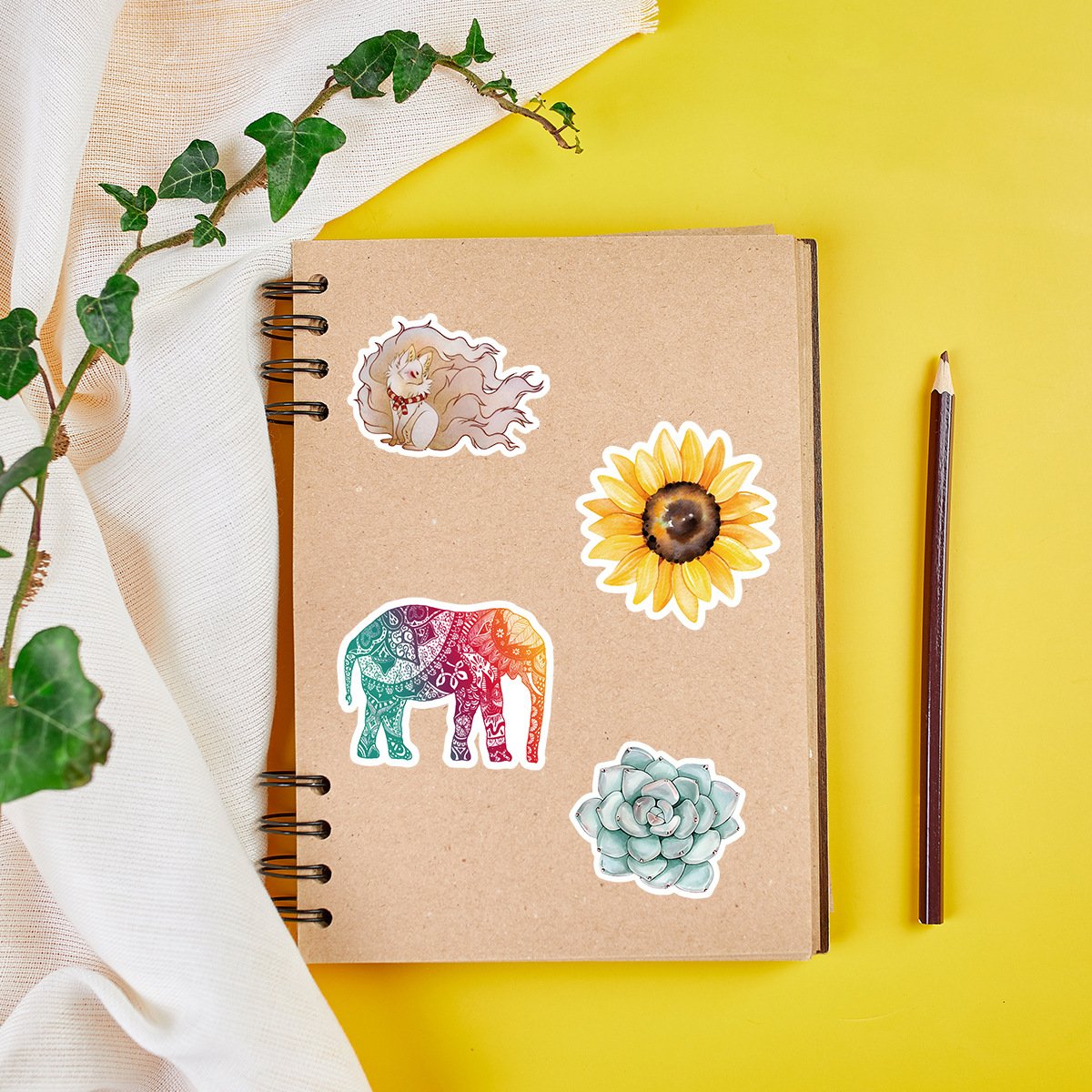 100Pcs Cute Watercolor VSCO Graffiti Stickers For Bottle Luggage Decor Cartoon Girl Home Wall Sticker
