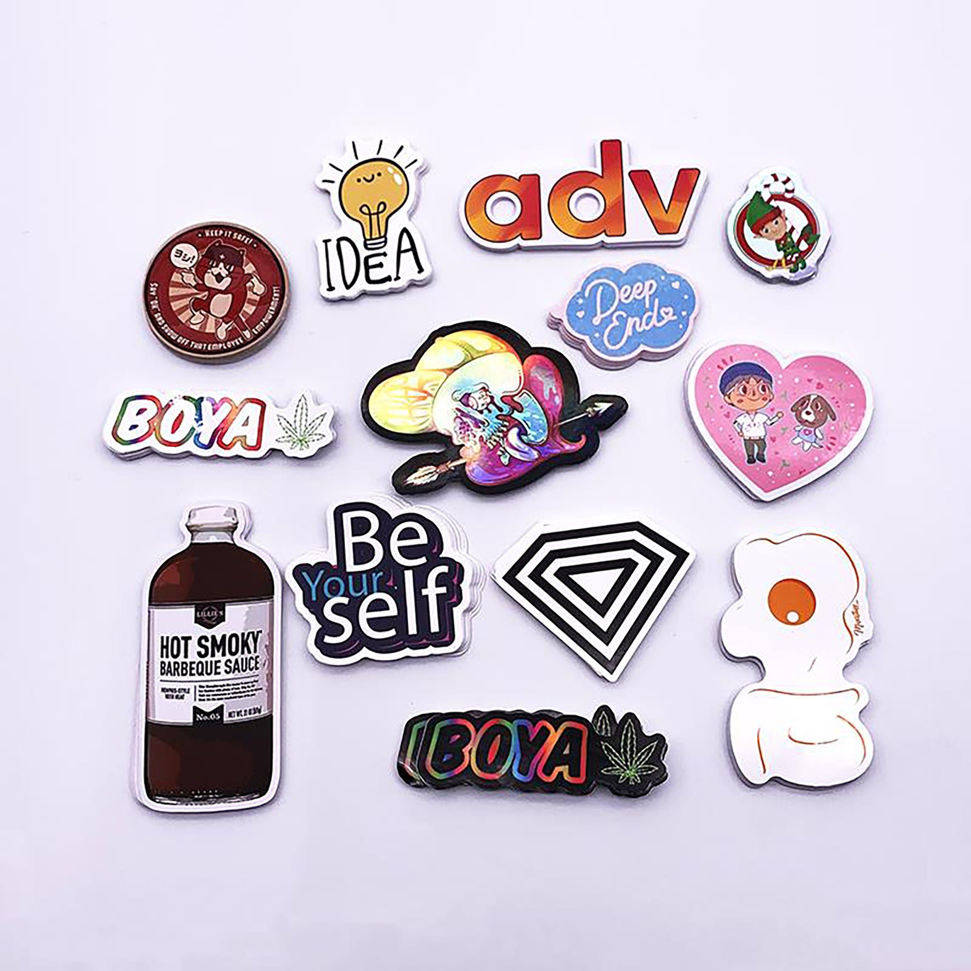 Wholesale Price Notebook Stickers Pink Blue Bear Balloon Custom Cartoon Paper Die Cut Anime Stickers For Kids