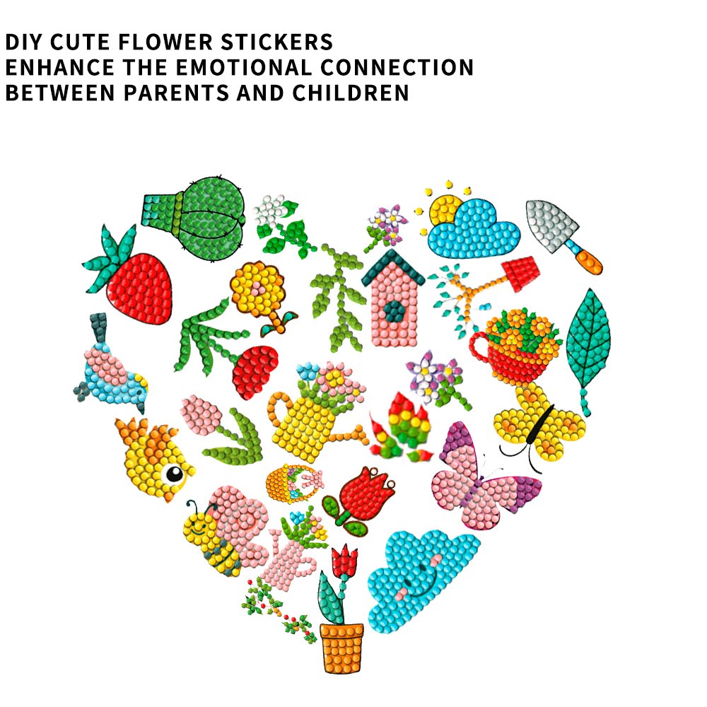 Children's Diamond Painting Stickers, Butterfly Gem Mosaic Stickers Set, Suitable for Creative Handmade Gifts for Boys and Girls