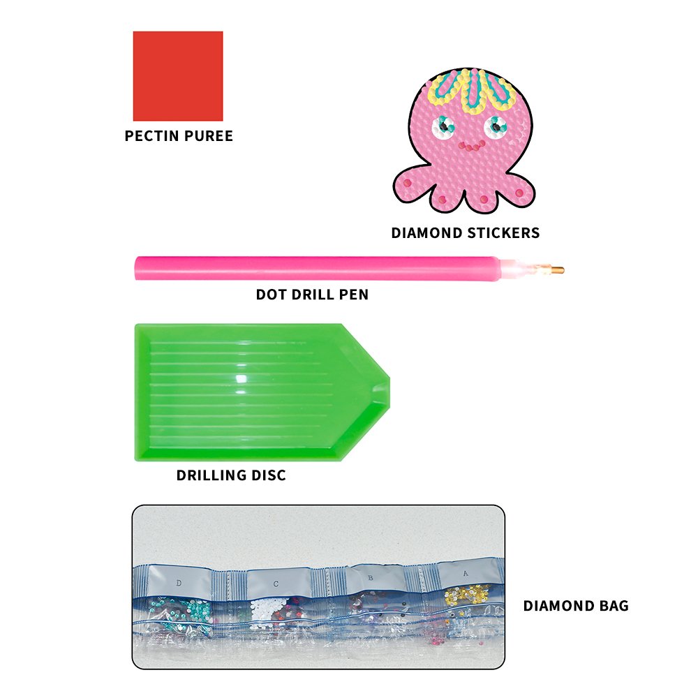 A dropshipping 5d Diy toy set for children with mosaic stickers, craft stickers, and diamond number sets for stickers