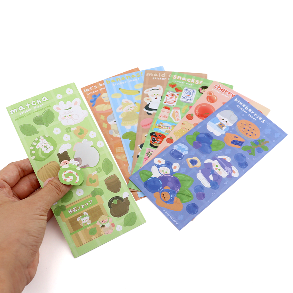 A4 A5 A6 Personalized Korean Cute Deco Kiss Cut Sticker Custom Vinyl Waterproof Cartoon Sticker Manufacturer