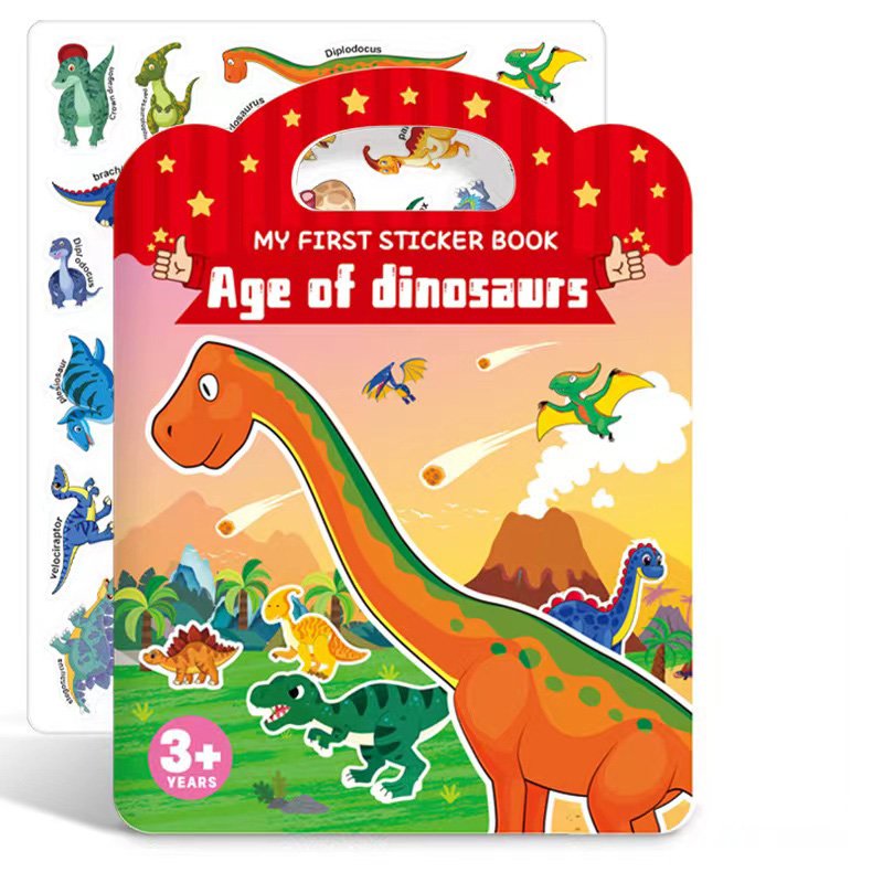 Factory Custom Book cartoon sticker Die Cutting All Through sticker For Kids Children's sticker Book