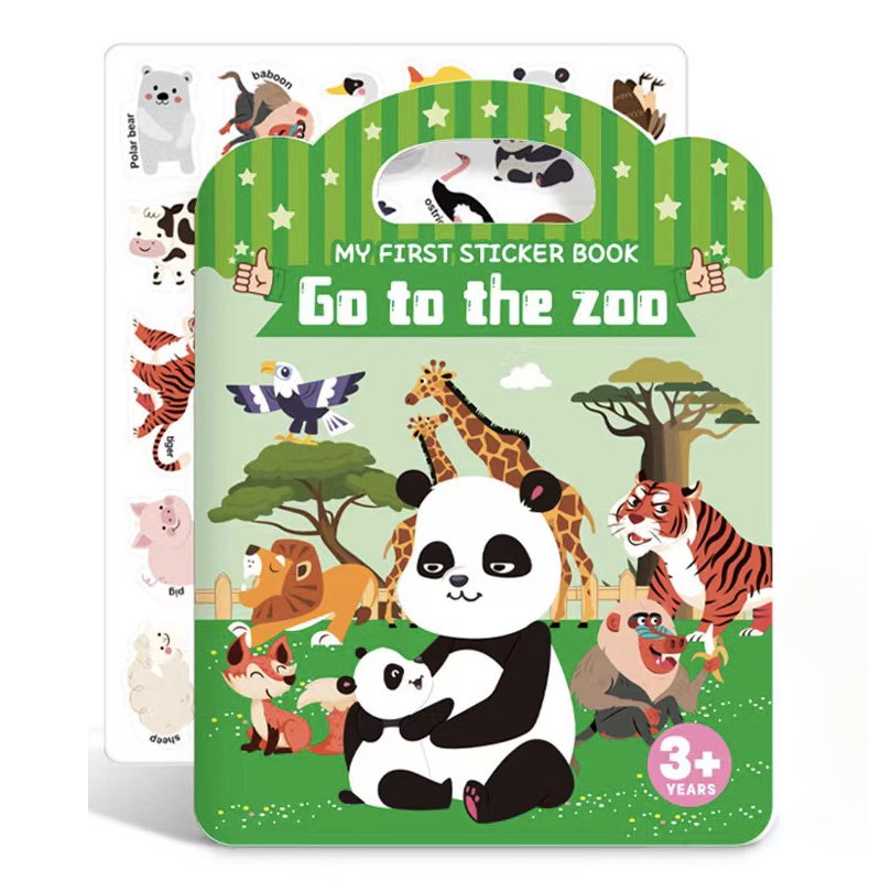 Factory Custom Book cartoon sticker Die Cutting All Through sticker For Kids Children's sticker Book