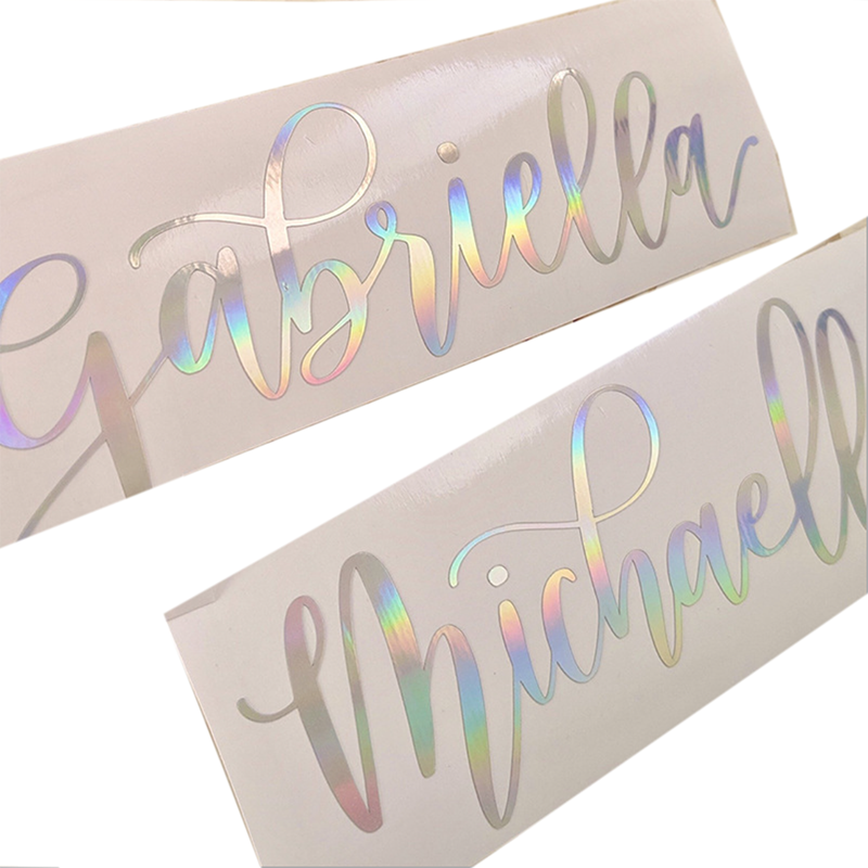 Customized cartoon characters transfer glitter decal sticker