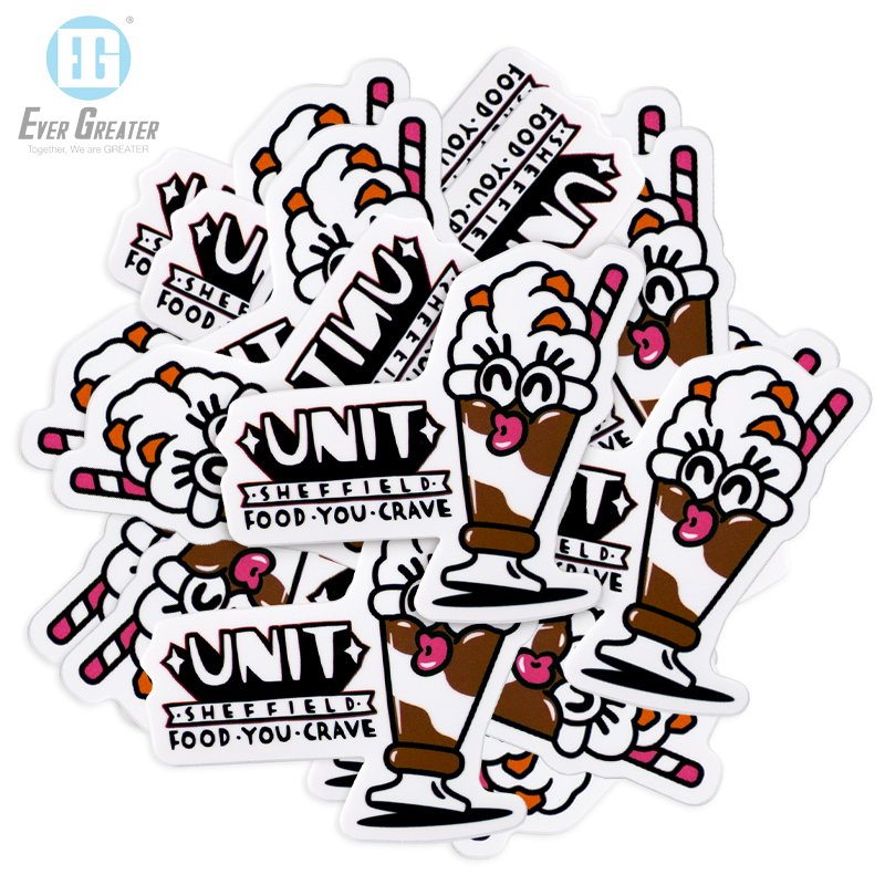 Durable UVproof Waterproof Custom Die Cut Logo Self-Adhesive Vinyl Stickers