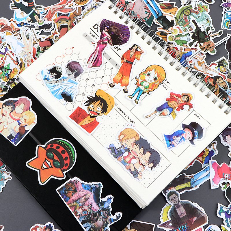 Wholesale 120 Pieces/Set Anime Cartoon Handbook Stickers Waterproof Fridge Luggage Laptop Cartoon Stickers