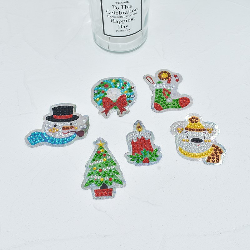 DIY children's diamond painting Christmas style hand drawn diamond painting