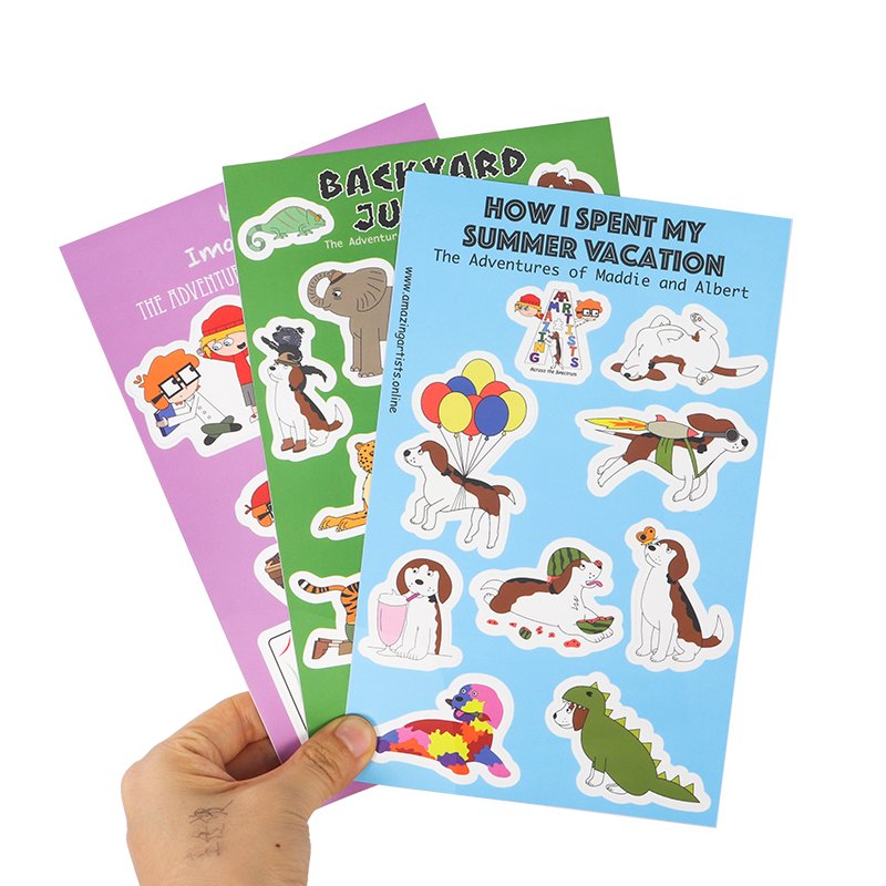 Cute stickers cartoon label clear kiss cut sticker sheet custom print vinyl transparent logo custom sticker sheets manufacturer