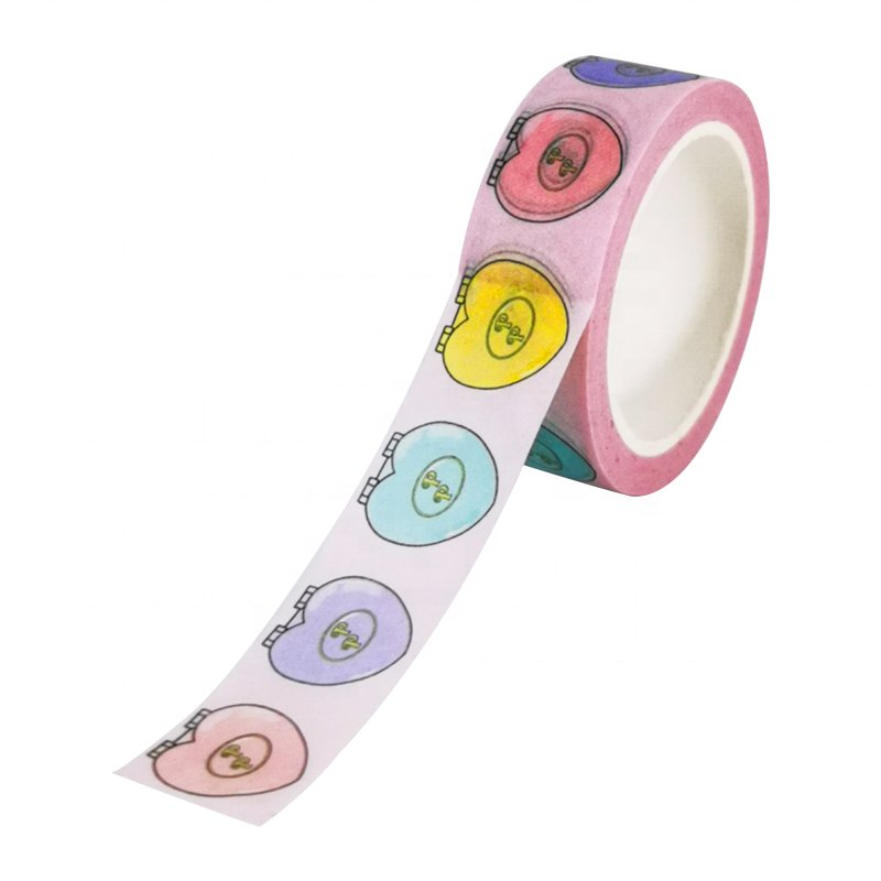 New Fashion Cartoon Decoration Masking Tape Self Adhesive Printing Kawaii Stamp Washi Tape Stickers