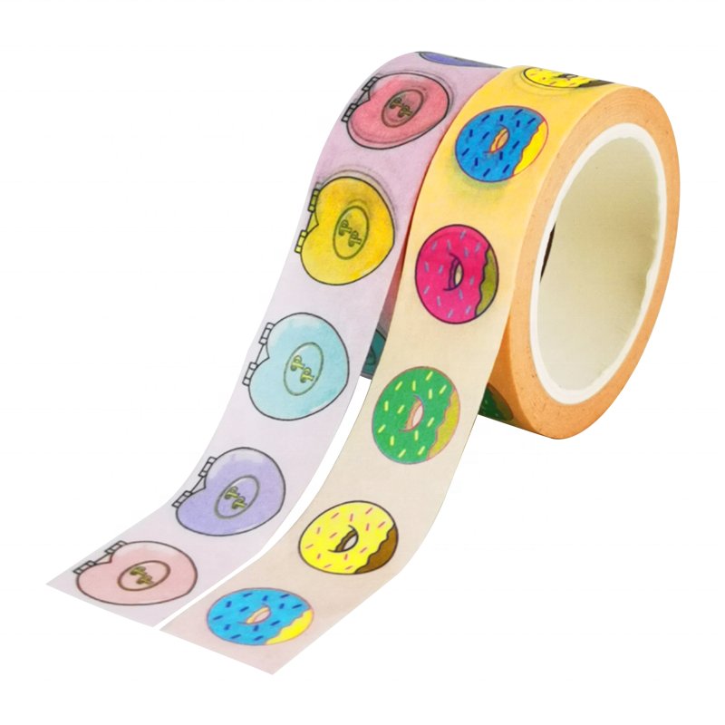 New Fashion Cartoon Decoration Masking Tape Self Adhesive Printing Kawaii Stamp Washi Tape Stickers