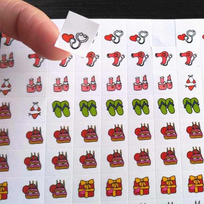 Kids cute stickers printing customize logo labels printed self adhesive cartoon label sticker from Guangzhou label factory