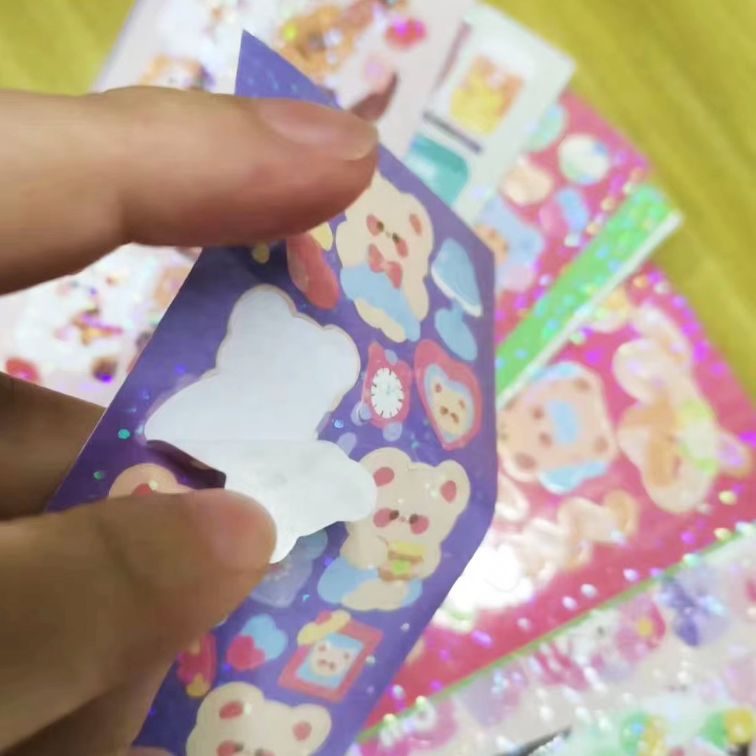 Eco friendly Promotional Self Adhesive Cartoon Stickers Waterproof Custom Printing Kiss Cut Vinyl Sticker Sheets for Kids
