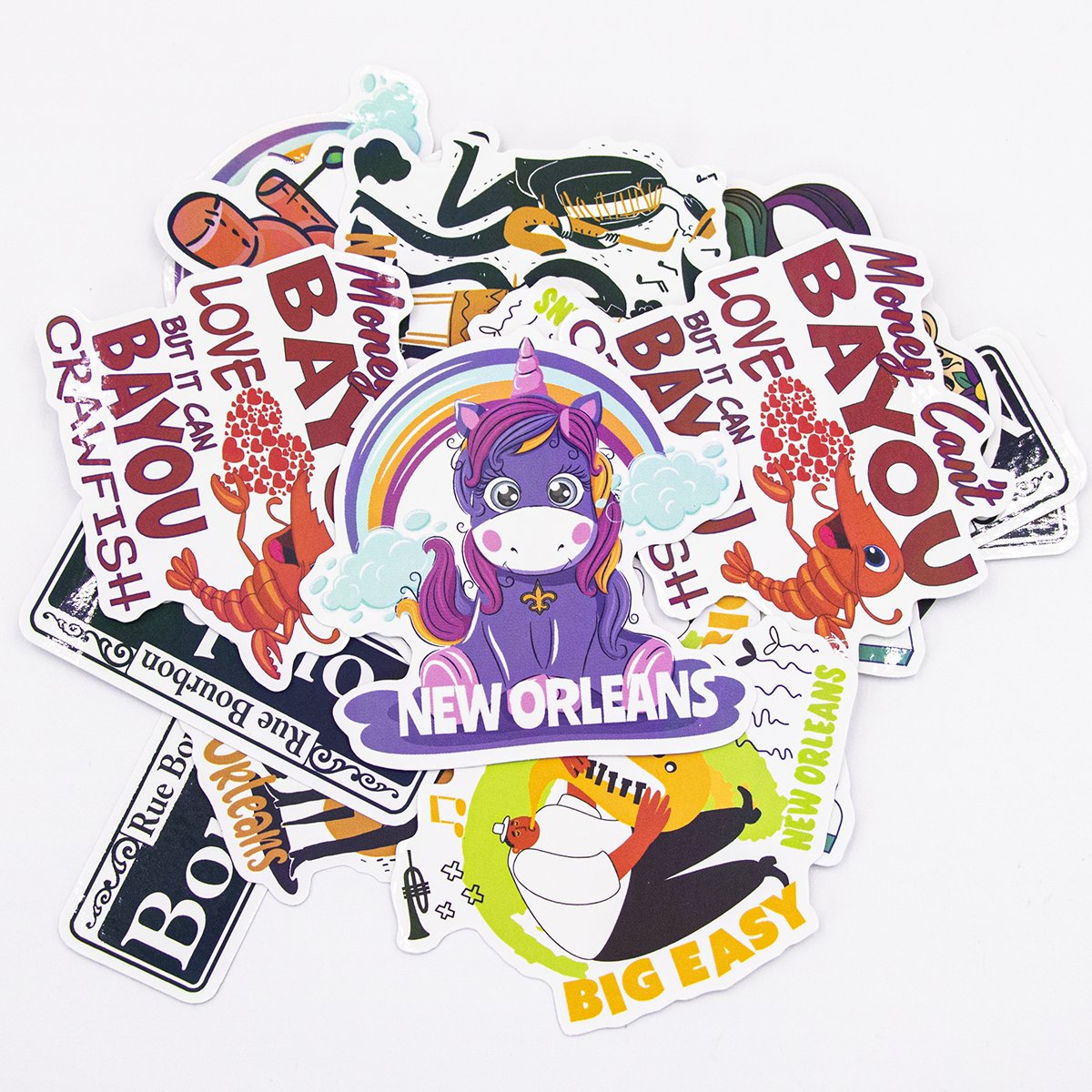 Die Cut Stickers Custom Logo Glitter Paper Cute Cartoon Character Sticker Printing