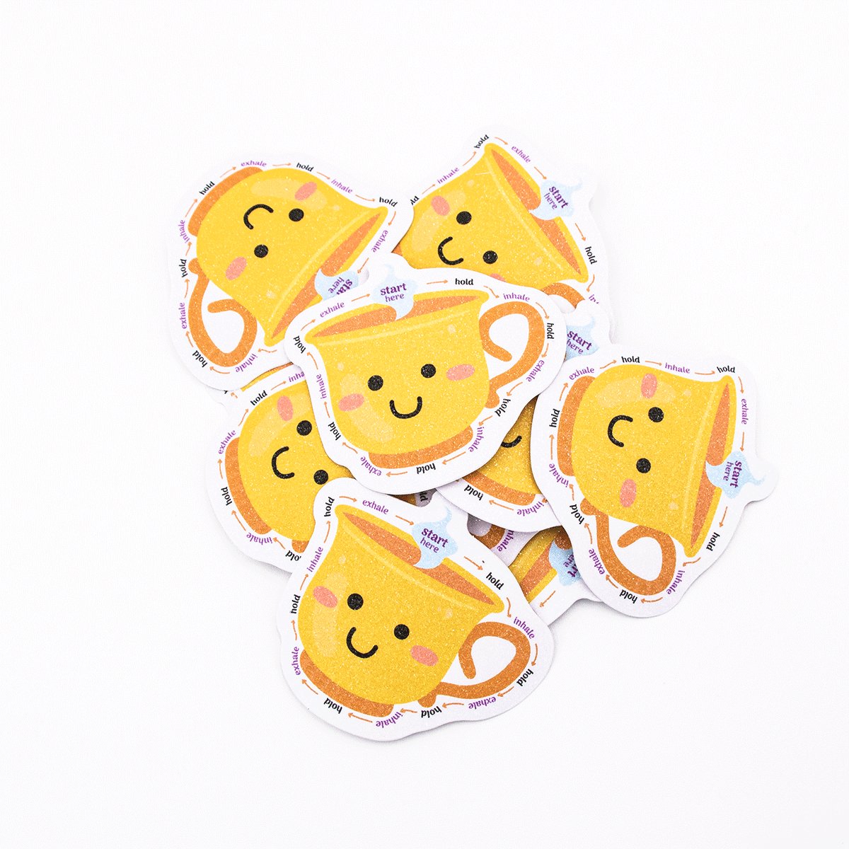 Die Cut Stickers Custom Logo Glitter Paper Cute Cartoon Character Sticker Printing