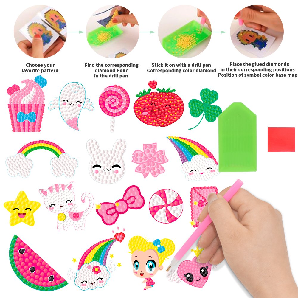 Children's Diamond Drawing Cute Cartoon Animal Puzzle Stickers 5d Diamond Drawing DIY Kit