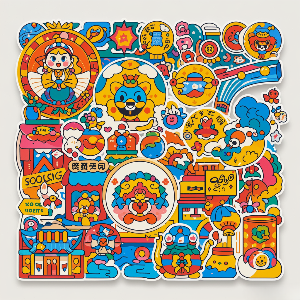 Custom Printing Adhesive Decoration Individual Die Cut Vinyl Anime Cute Cartoon Stickers