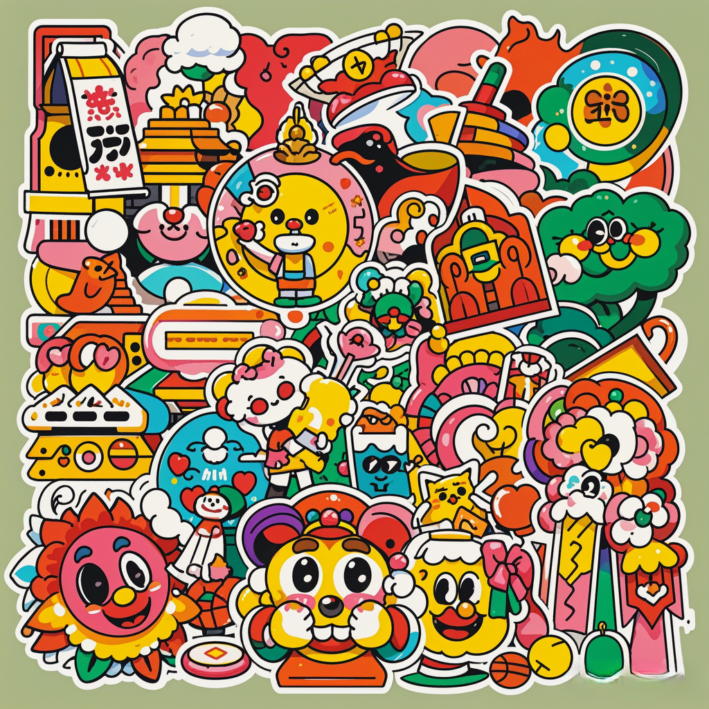 Custom Printing Adhesive Decoration Individual Die Cut Vinyl Anime Cute Cartoon Stickers
