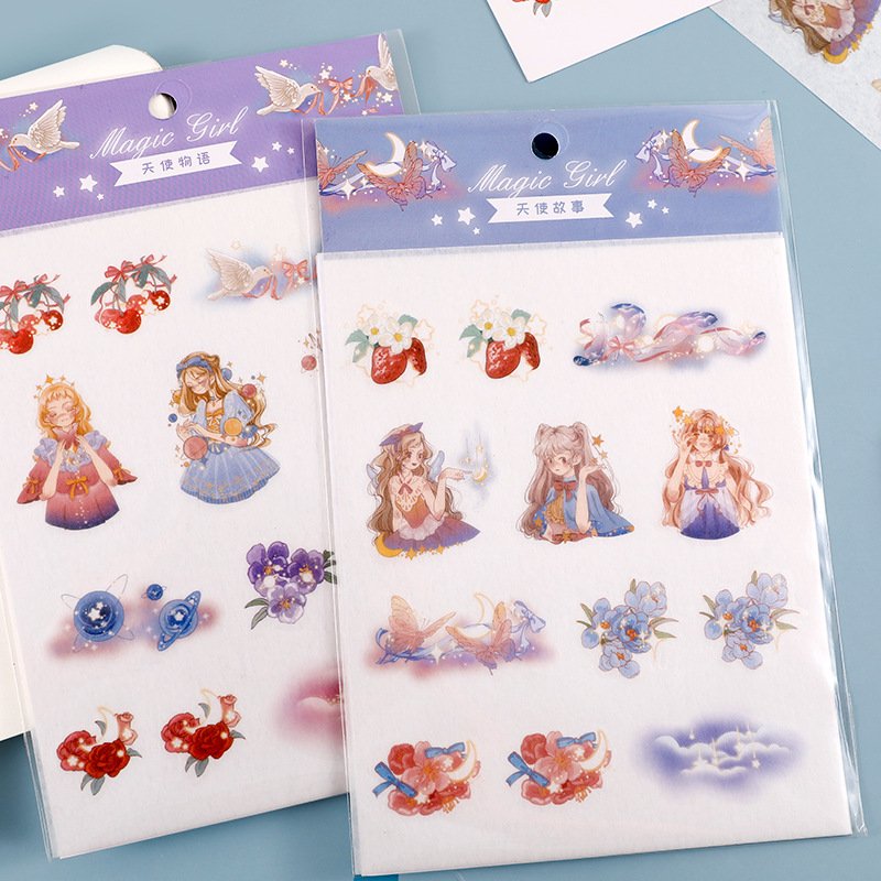 Japanese Cartoon Character Sticker Kawaii Stationery Stickers DIY Decorative Stickers