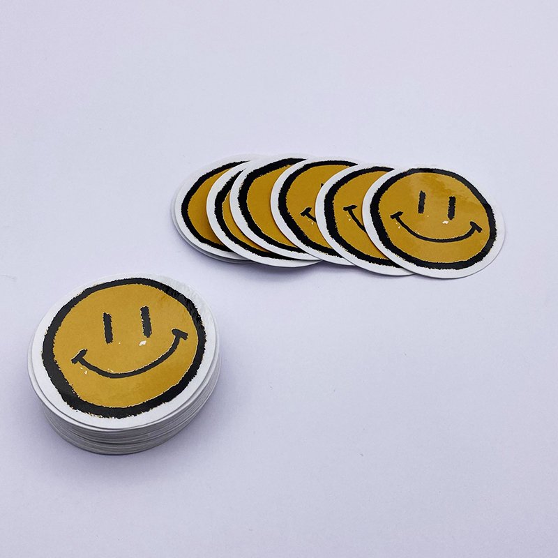 Glossy Finish Customized Logo Cartoon Design Bakery Round Seal Stickers Waterproof Circle 4 Inch Die Cut Label Sticker