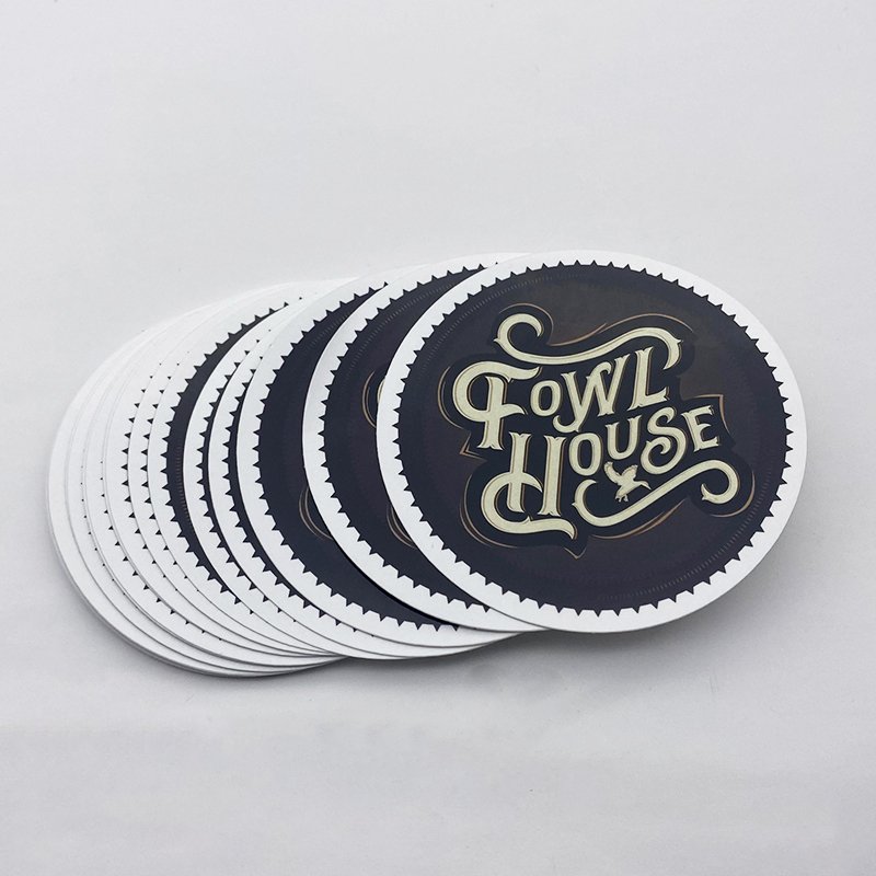 Glossy Finish Customized Logo Cartoon Design Bakery Round Seal Stickers Waterproof Circle 4 Inch Die Cut Label Sticker